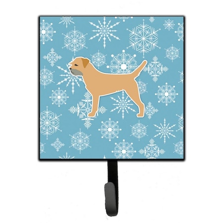 Carolines Treasures Winter Snowflake Border Terrier Leash or Key Holder BB3489SH4